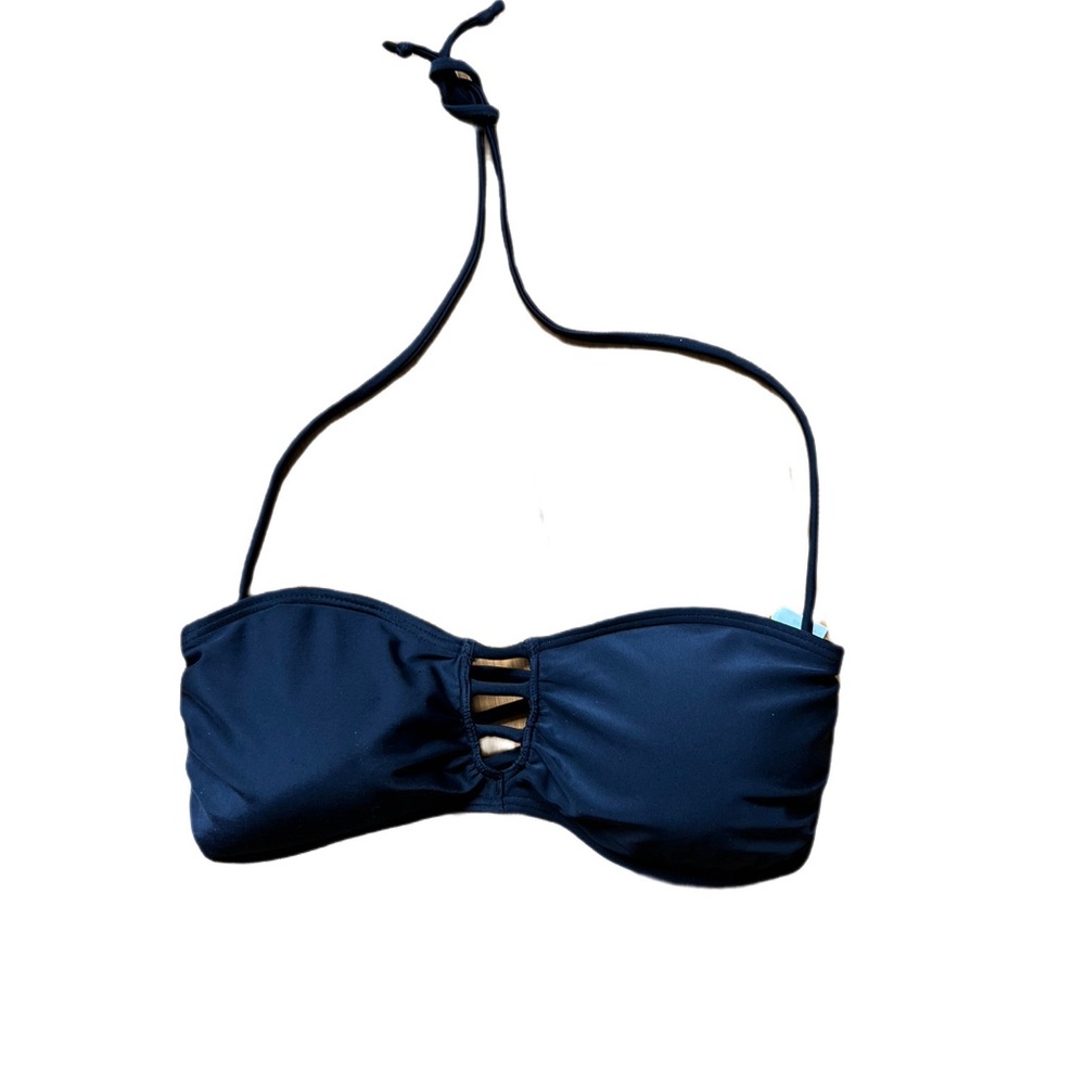 Hollister Swim Bandeau Bikini Top in Black Size Medium